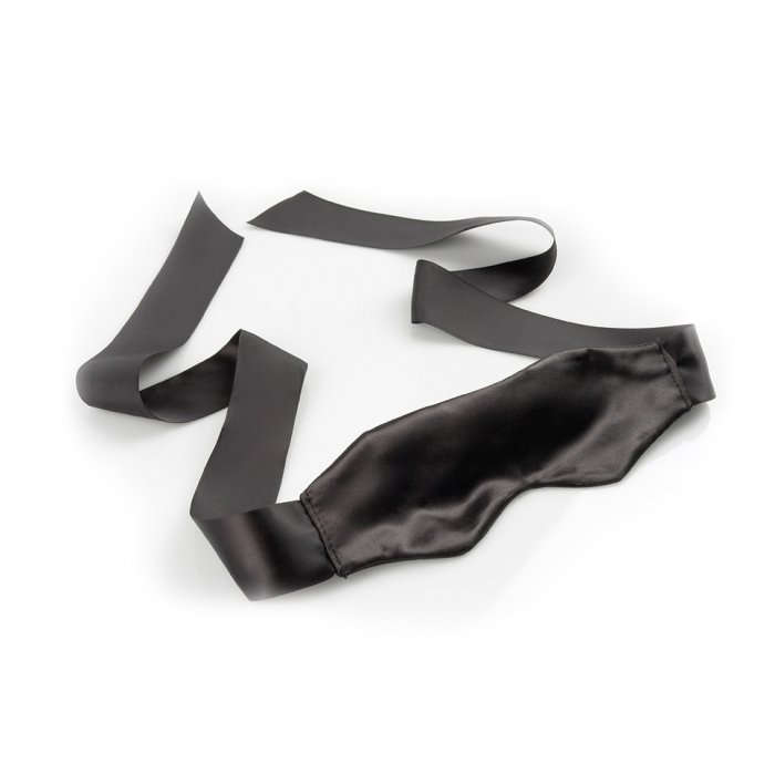 Masca Pipedream "Satin Love Mask" - Negru - detaliu design