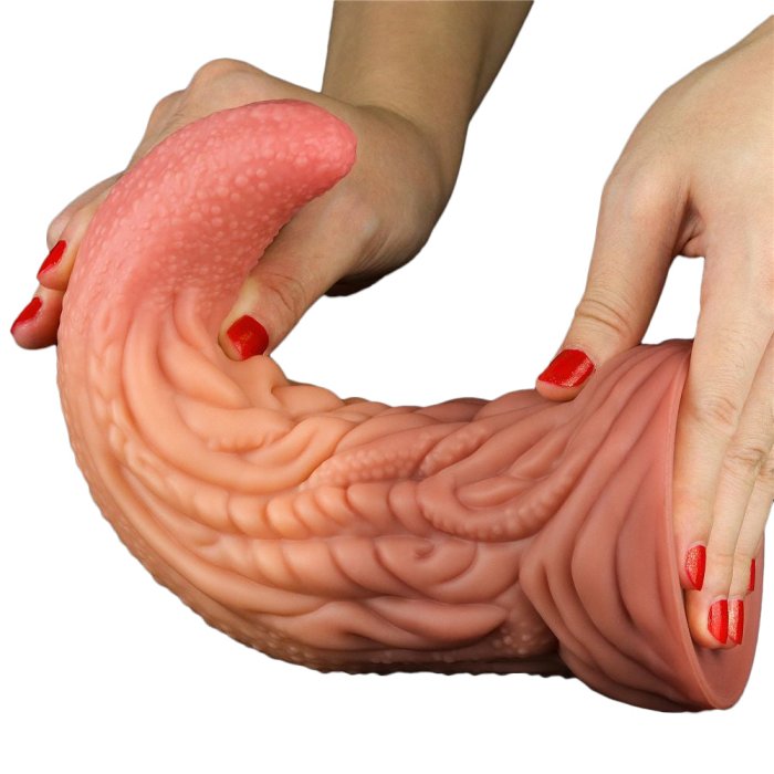 10" Dual Layered Silicone Platinum Silicone Dildo  [ 25 x 7,5 cm ] - dimensiuni complete