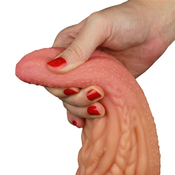 10" Dual Layered Silicone Platinum Silicone Dildo  [ 25 x 7,5 cm ] - culoare si material