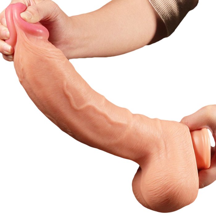 Dildo Lovetoy "Cock King Size XXL" 31 cm - Natural - vedere laterala