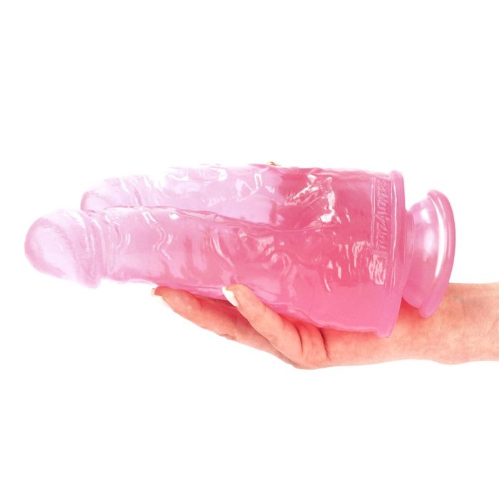 Dildo Dublu Toyz4Lovers "Romolo and Remo" 21 cm - Roz##