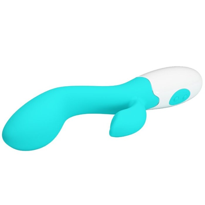 Vibrator Dubla Stimulare Pretty Love »Brighty G-Spot Aqua Green« 19,5 cm - Verde