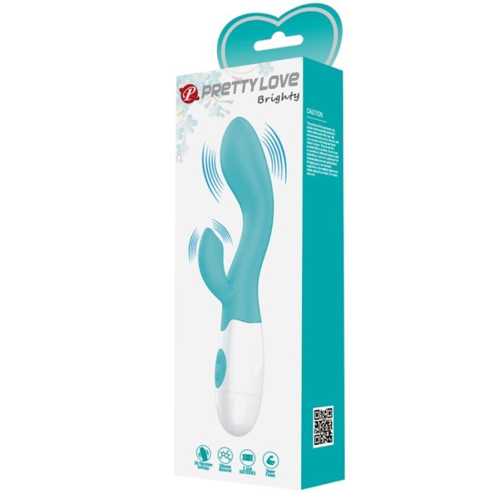 Vibrator Dubla Stimulare Pretty Love »Brighty G-Spot Aqua Green« 19,5 cm - Verde