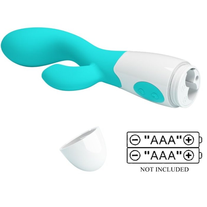 Vibrator Dubla Stimulare Pretty Love »Brighty G-Spot Aqua Green« 19,5 cm - Verde