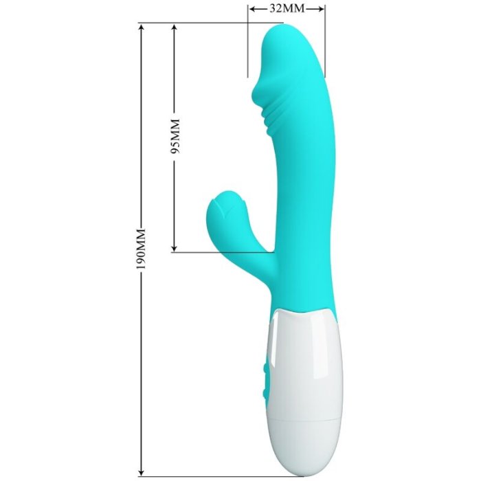 Vibrator Pretty Love " Snappy" 19,5 cm - Turcoaz##