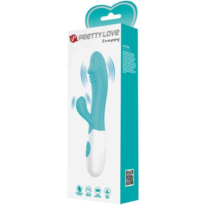 Vibrator Pretty Love " Snappy" 19,5 cm - Turcoaz