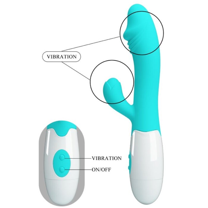 Vibrator Pretty Love " Snappy" 19,5 cm - Turcoaz##