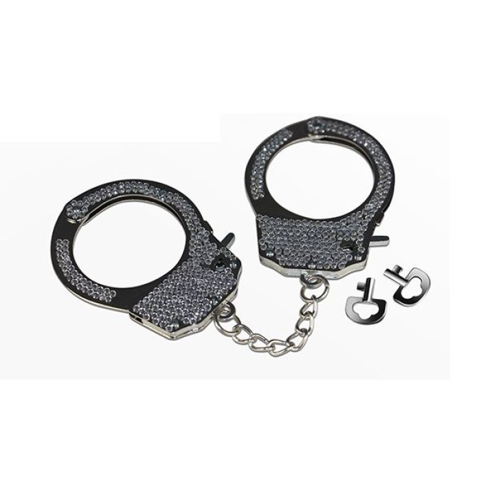 Catuse Lovetoy "Fetish Pleasure Diamond Handcuffs" Argintiu##