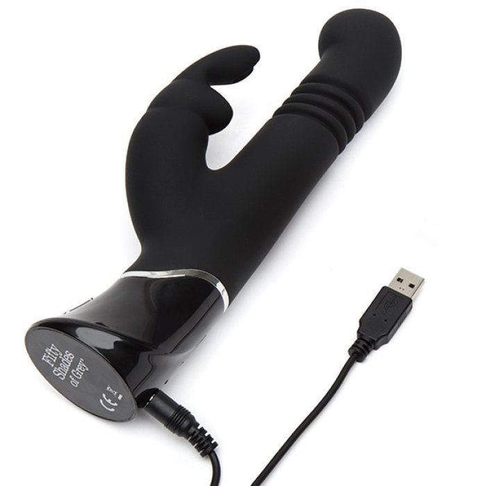 Vibrator Fifty Shades Of Grey »Greedy Girl G-Spot Rabbit Thrusting« 23,3 cm - vedere laterala