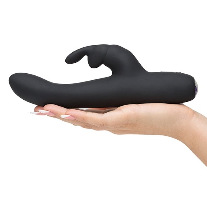 Vibrator Fifty Shades Of Grey »Greedy Girl Slimline Rabbit« 22 cm - Negru