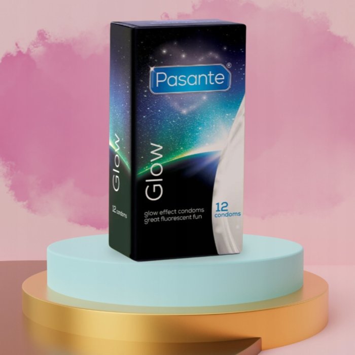 Prezervative Pasante Glow,  Fosforescente, 12 buc - dimensiuni complete