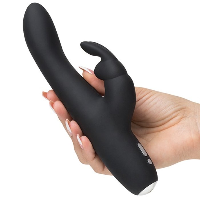 Vibrator Fifty Shades Of Grey »Greedy Girl Slimline Rabbit« 22 cm - Negru