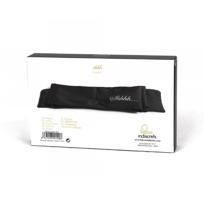 Masca Ochi Bijoux Indiscrets "Shhh Blindfold" - Negru - vedere de ansamblu