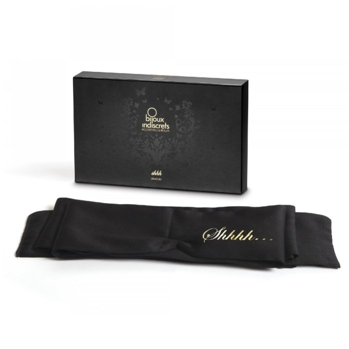 Masca Ochi Bijoux Indiscrets "Shhh Blindfold" - Negru - detaliu ambalaj