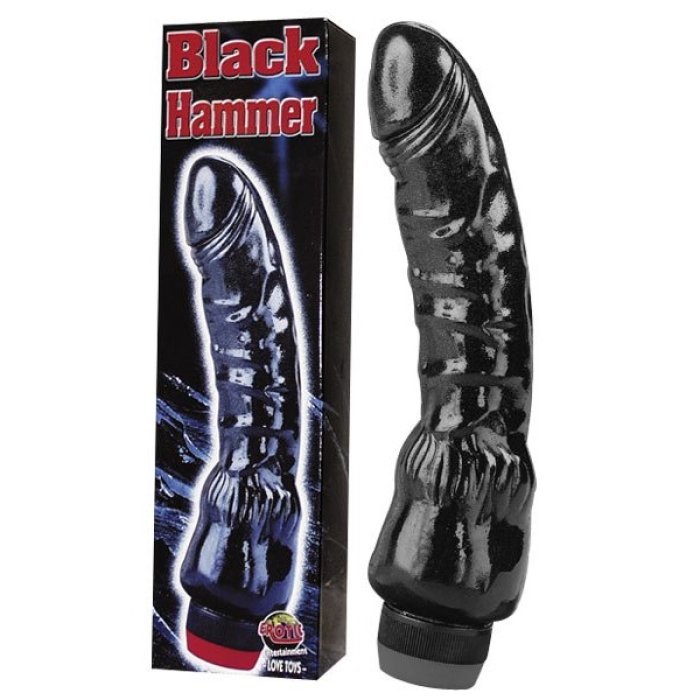 Vibrator You2Toys "Black Hammer" 20 cm - Negru - vedere frontala