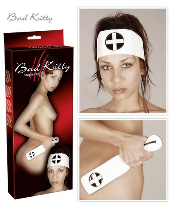 Set Boneta si Padela Bad Kitty - Alb