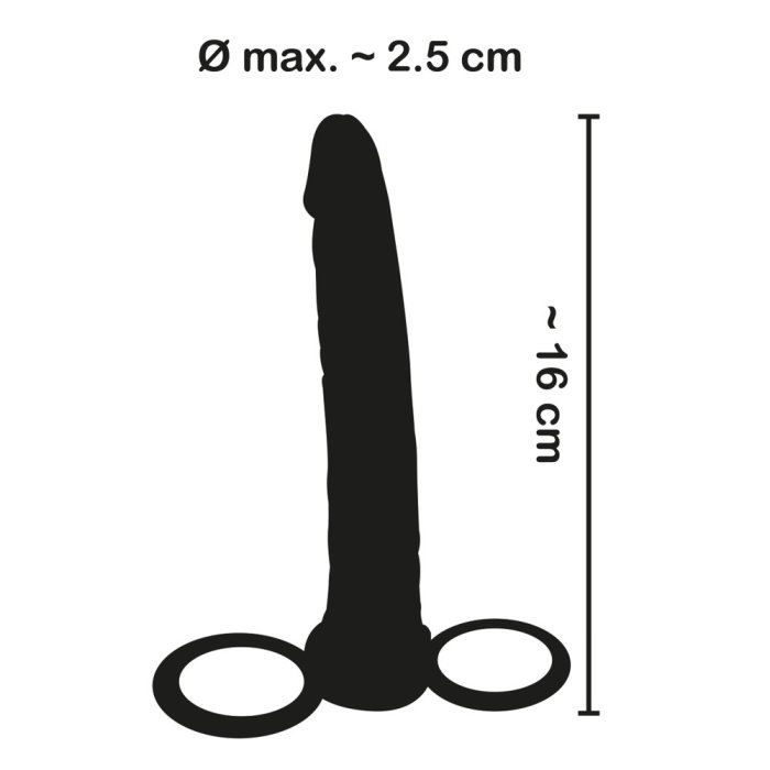 Black Strapon Anal Barbati - detaliu design