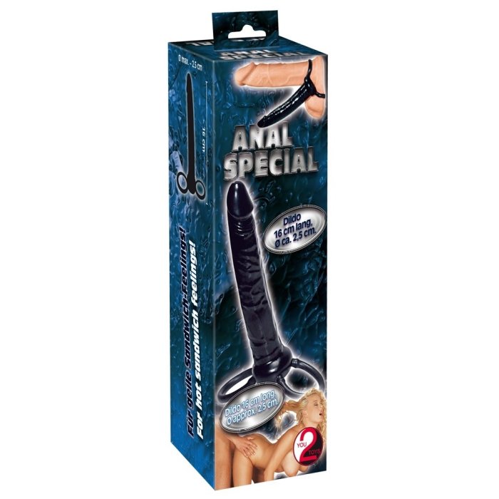 Black Strapon Anal Barbati - accesorii incluse