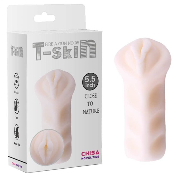 Vagin 3D Masturbator Chisa Novelties »T-Skin« 13 cm - Natural - vedere frontala