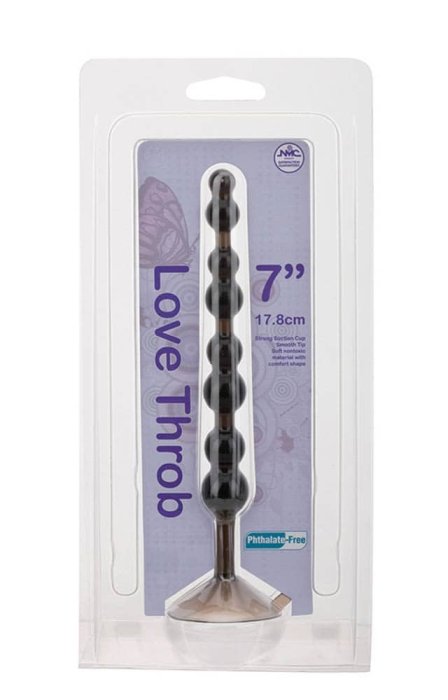 Bile Anale NMC "Love Throb" 18 cm - Negru - detaliu design