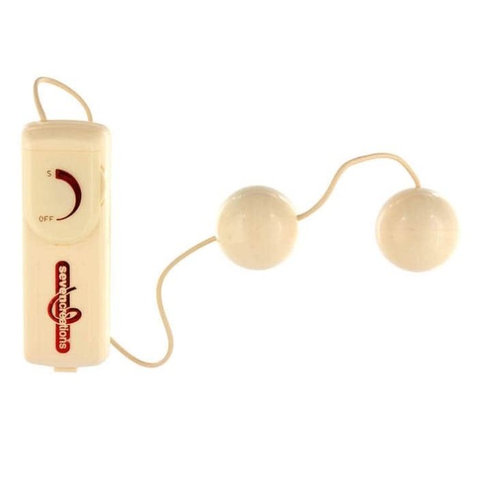 Bile Vaginale Seven Creations »Vibrating Ball Ivory« 8,5 cm - Alb