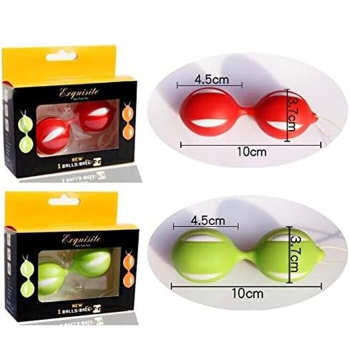 Bile Vaginale Kegel Exquisite "Love Balls" 10 cm - Rosu##