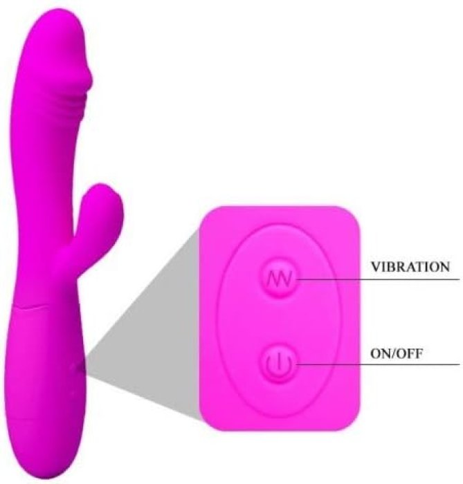 Snappy Pink butoane control vibration on off maner vibrator