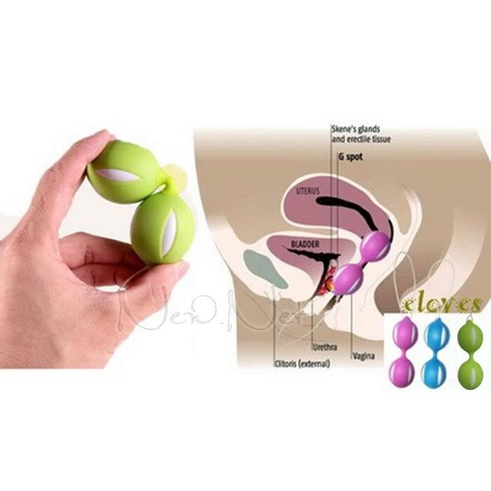 Bile Vaginale Kegel Exquisite "Love Balls" 10 cm - Rosu##