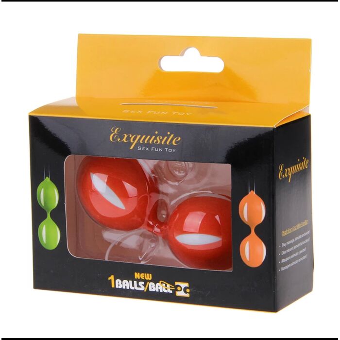 Bile Vaginale Kegel Exquisite "Love Balls" 10 cm - Rosu##