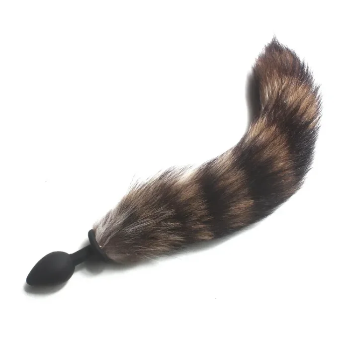Plug Anal Silicon Chisa Noveltie »Foxy Tail« 2,7 cm - Negru