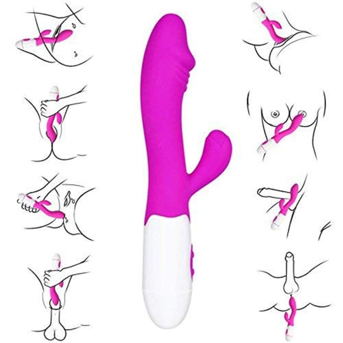 Vibrator rabbit Snappy Pink 8 moduri utilizare dubla stimulare clitoris punct G