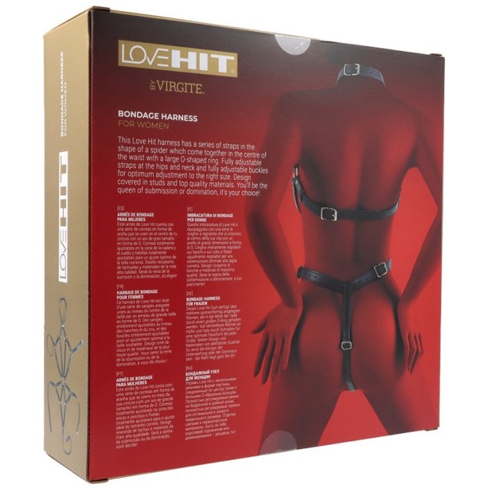 Hamuri Bondage Femei Virgite - Negru - dimensiuni complete
