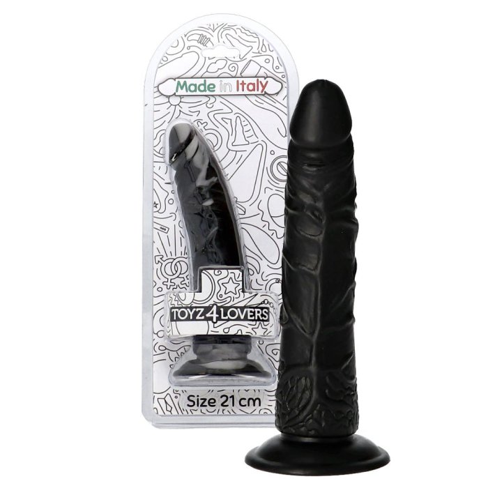 Dildo Realistic Toyz4Lovers "Clemente" 21 cm - Negru - vedere frontala