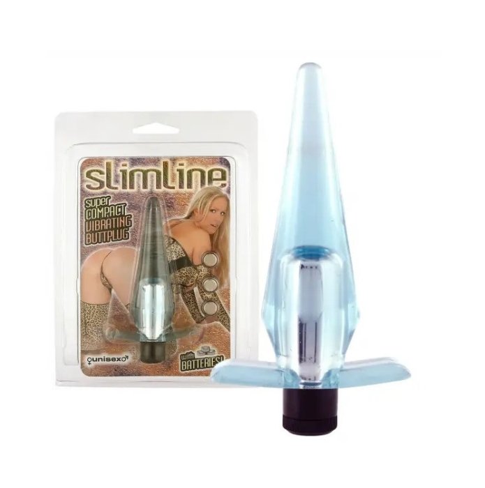 Vibrator Anal Seven Creations »Blue Slimline« 11 cm - Albastru