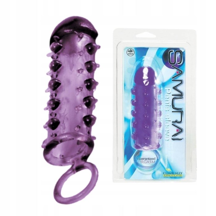 Prelungitor Penis NMC »Samurai« 13 cm - Violet - detaliu finisaj