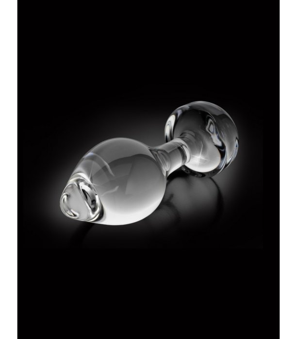 Icicles No 44 dop anal sticla transparent dimensiuni 8 cm stop siguranta