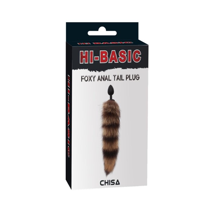 Plug Anal Silicon Chisa Noveltie »Foxy Tail« 2,7 cm - Negru