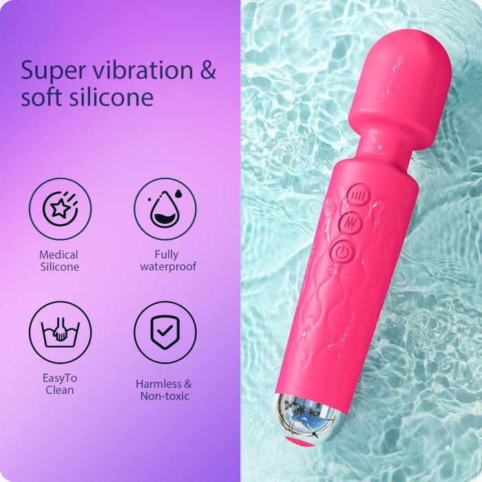 Vibrator Stimulator HAOOY »Senzual« 20 cm - Roz