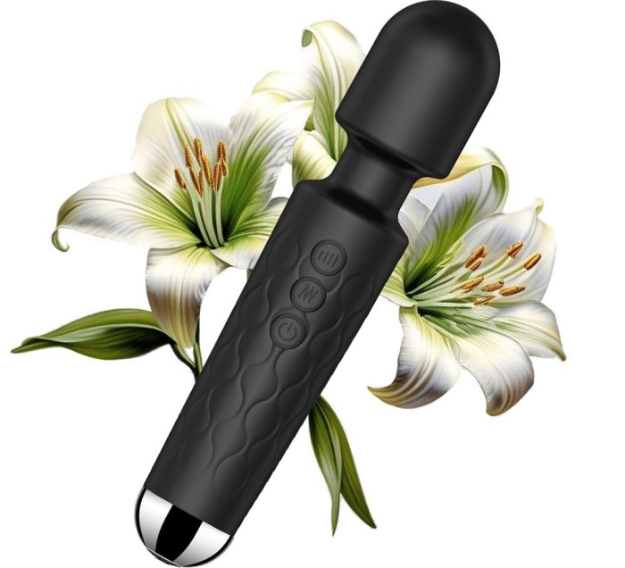 Vibrator Stimulator HAOOY »Senzual« 20 cm - Negru