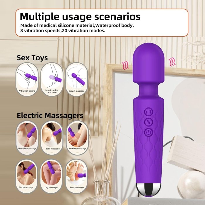 Vibrator Stimulator HAOOY »Senzual« 20 cm - Violet