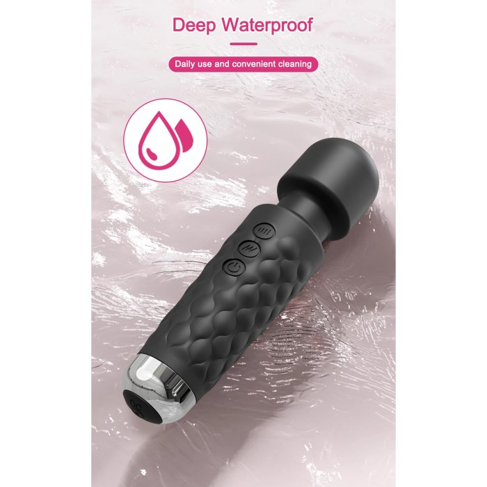 Vibrator Stimulator HAOOY »Senzual« 20 cm - Negru