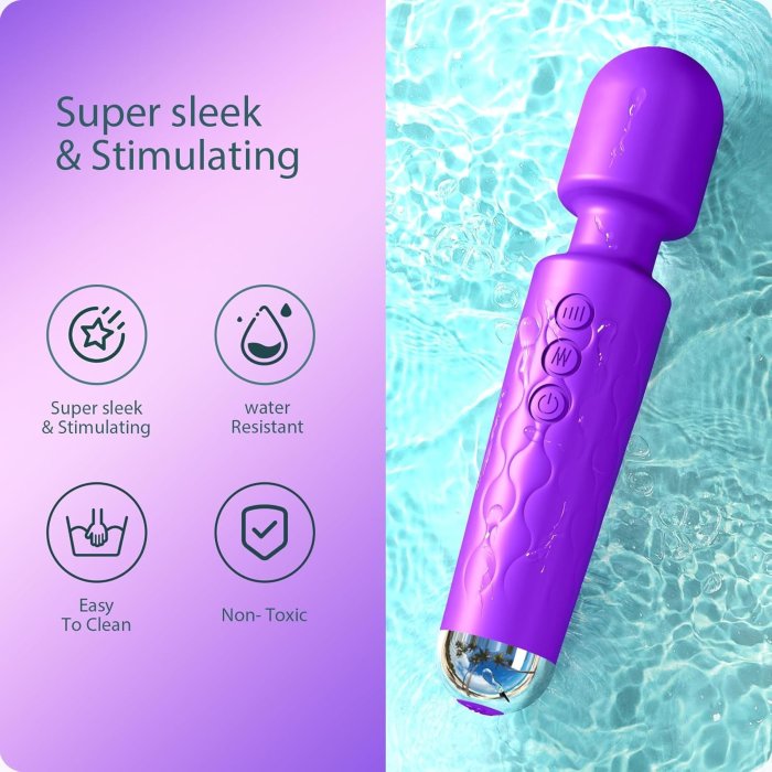 Vibrator Stimulator HAOOY »Senzual« 20 cm - Violet
