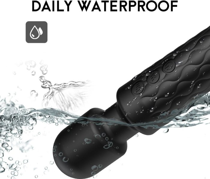Vibrator Stimulator HAOOY »Senzual« 20 cm - Negru