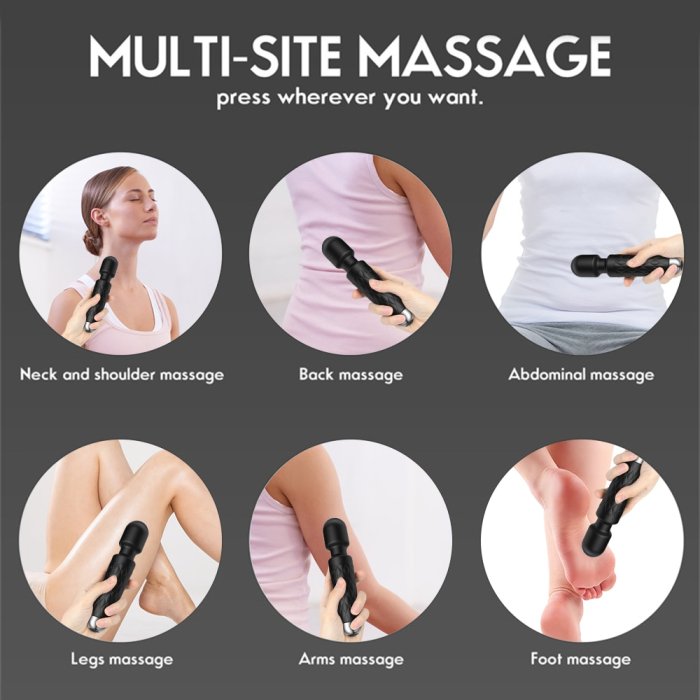 Vibrator Stimulator HAOOY »Senzual« 20 cm - Negru