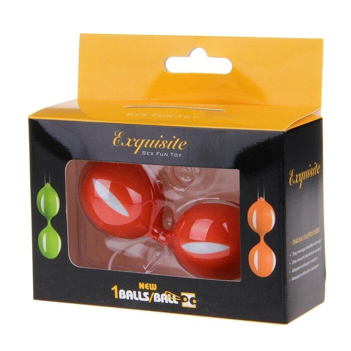 Bile Vaginale Kegel Exquisite "Love Balls" 10 cm - Rosu