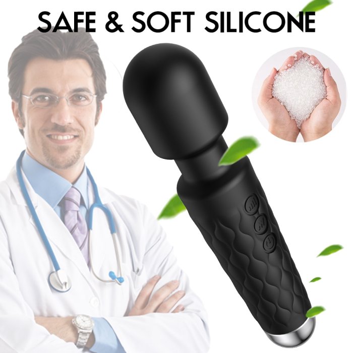 Vibrator Stimulator HAOOY »Senzual« 20 cm - Negru