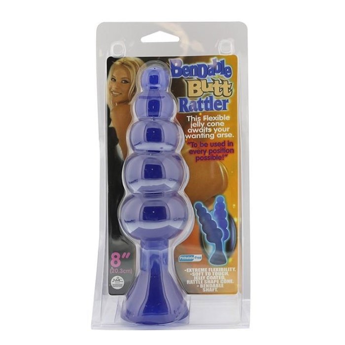 Butt Anal NMC "Bendable Butt Rattler" 20,5 cm - Albastru##