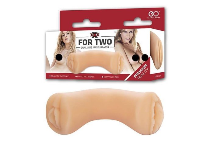 Masturbator Excellent Power "For Two" 12 cm - Natural