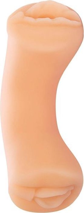 Masturbator Excellent Power "For Two" 12 cm - Natural##
