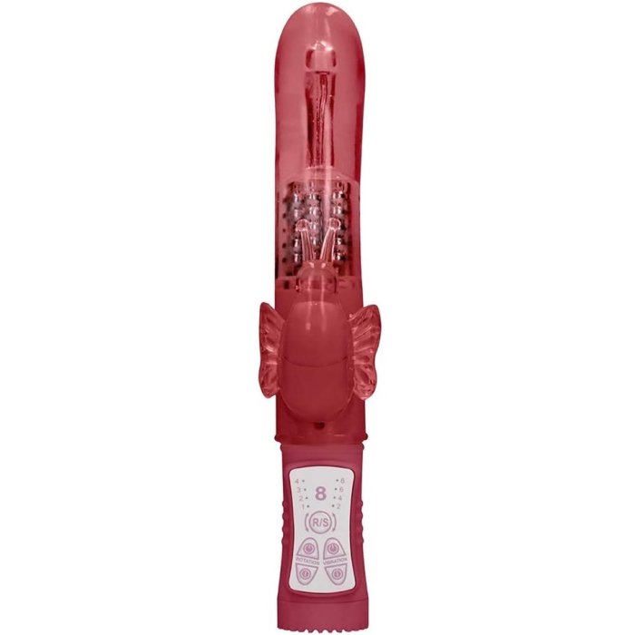 Vibrator Shots Toys »Butterfly« 22,8 cm - Rosu